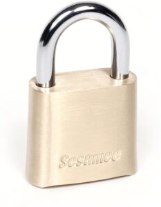 CCL Security Products Brass Sesamee K436 4 Dial Bottom Resettable Padlock with 1-Inch Hardened Steel Shackle and 10000 Potential Combinations, 1 Inch...