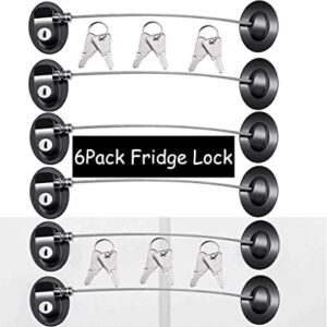 Refrigerator Door Locks - 6 Pack Mini Fridge Lock